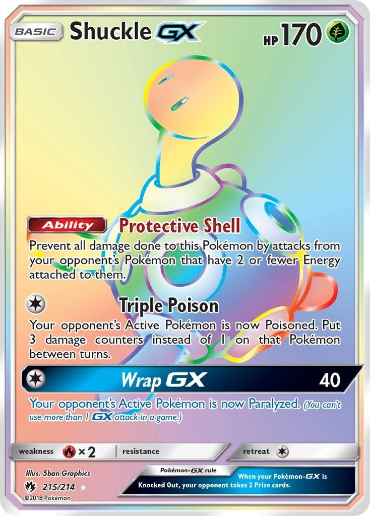 Image for Shuckle GX (Secret) (215/214) (SM8) - Pokemon