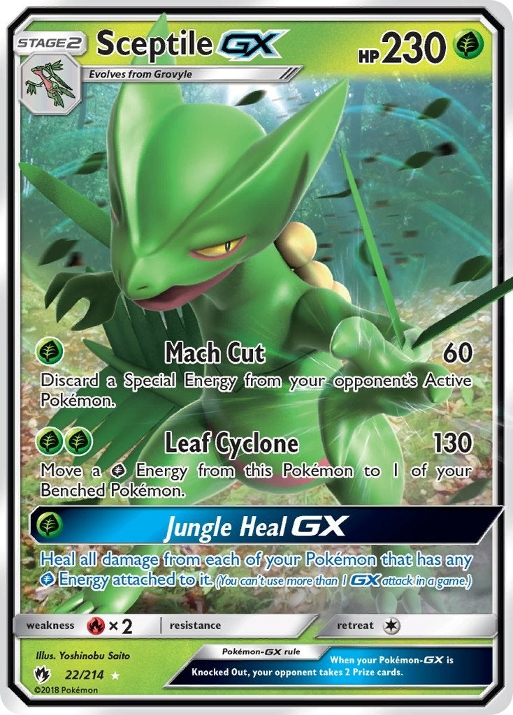 Image for Sceptile GX (22/214) (SM8) - Pokemon
