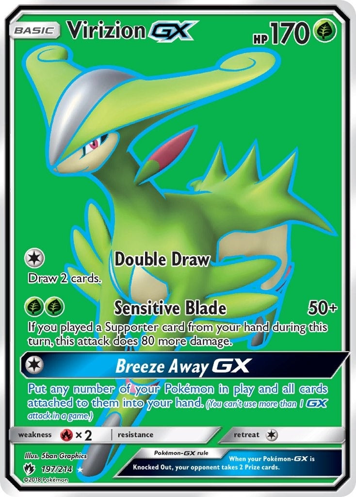Virizion GX (Full Art) (197/214) (SM8)