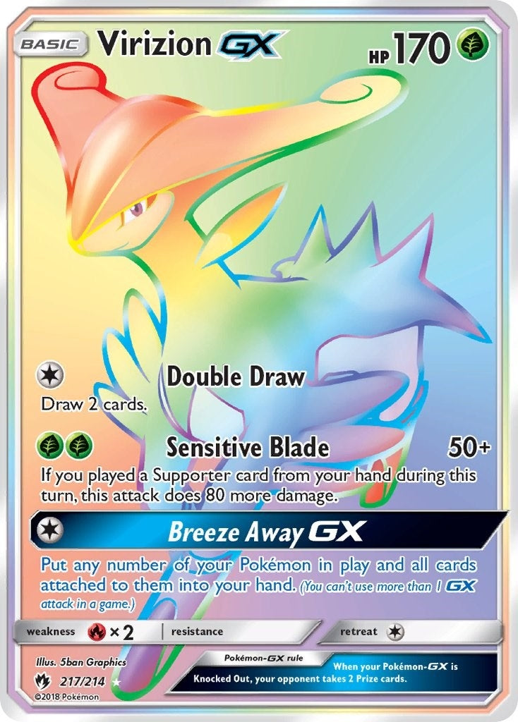 Image for Virizion GX (Secret) (217/214) (SM8) - Pokemon