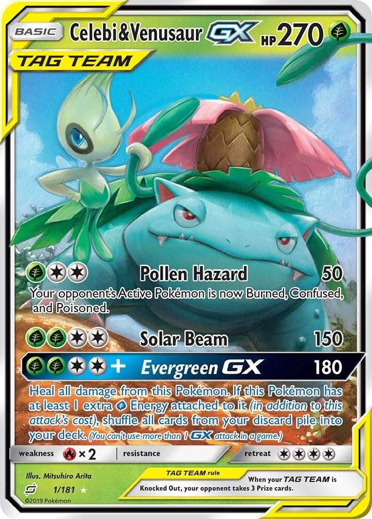 Image for Celebi & Venusaur GX (1/181) (SM9) - Pokemon