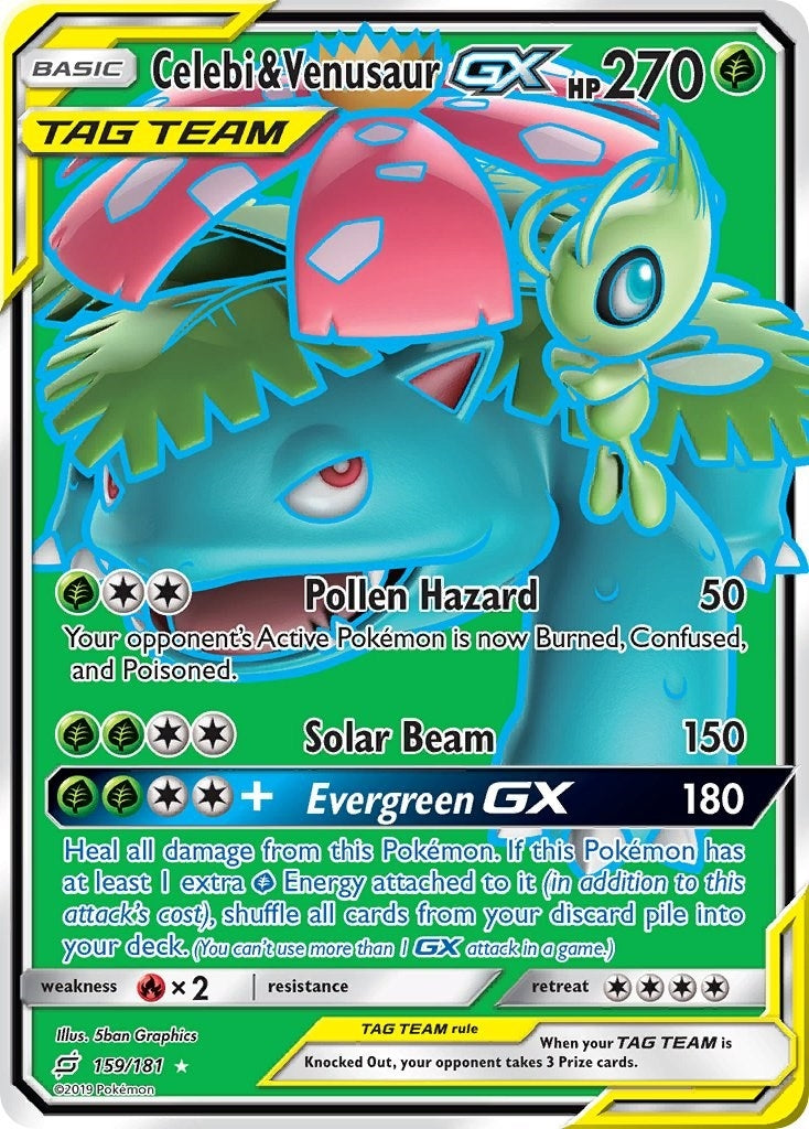 Image for Celebi & Venusaur GX (Full Art) (159/181) (SM9) - Pokemon