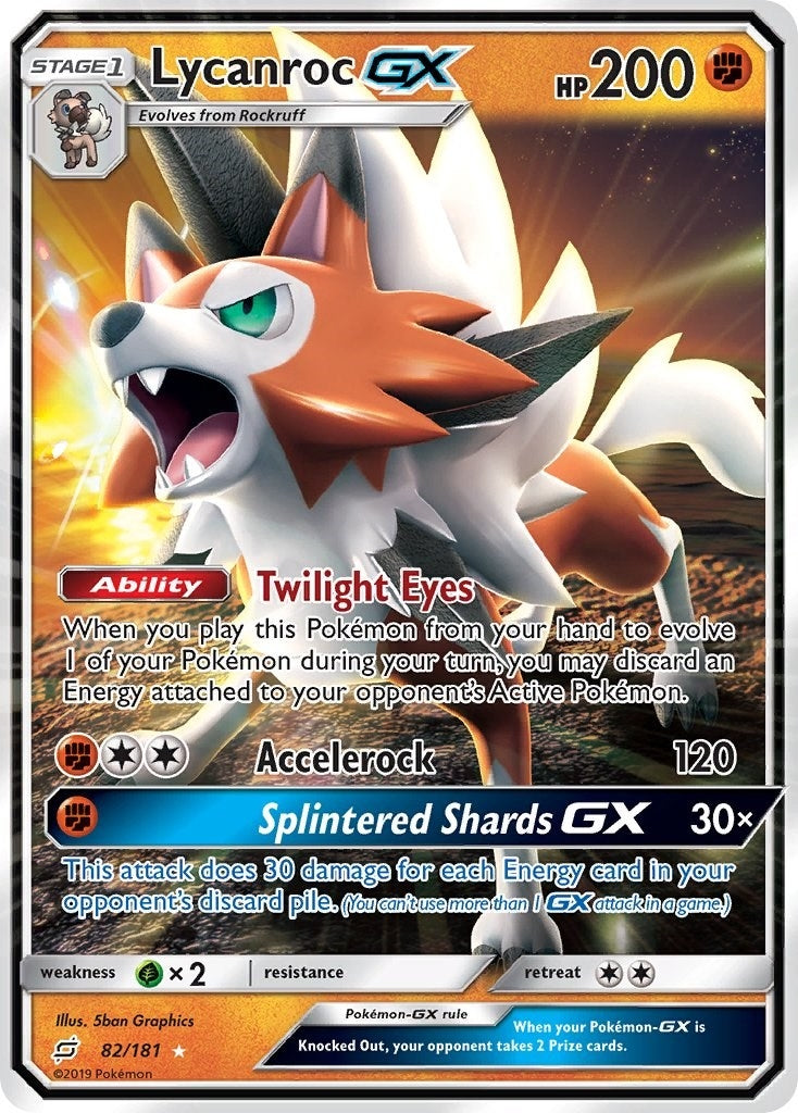 Image for Lycanroc GX (82/181) (SM9) - Pokemon