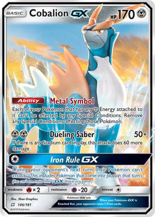 Image for Cobalion GX (106/181) (SM9) - Pokemon