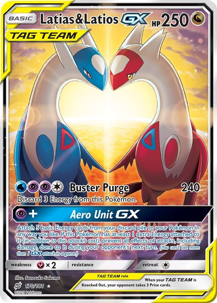 Image for Latias & Latios GX (Alternate Full Art) (170/181) (SM9) - Pokemon