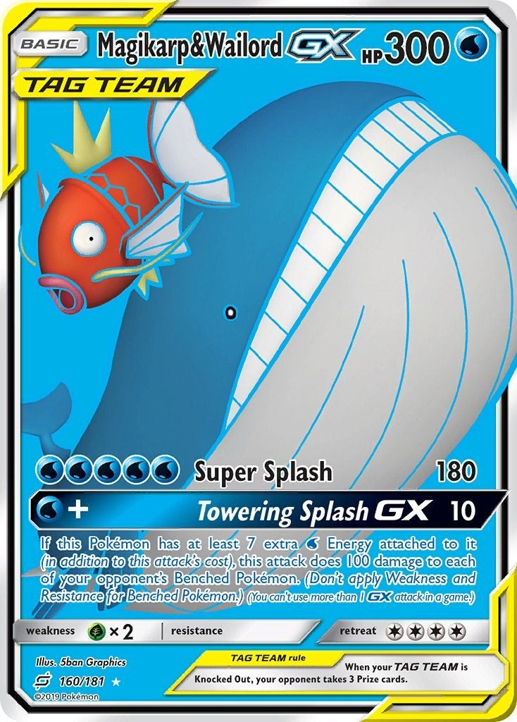 Image for Magikarp & Wailord GX (Full Art) (160/181) (SM9) - Pokemon