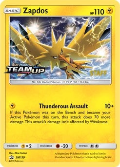 Zapdos - SM159 (Prerelease) [Staff] (SM159) (SMP)