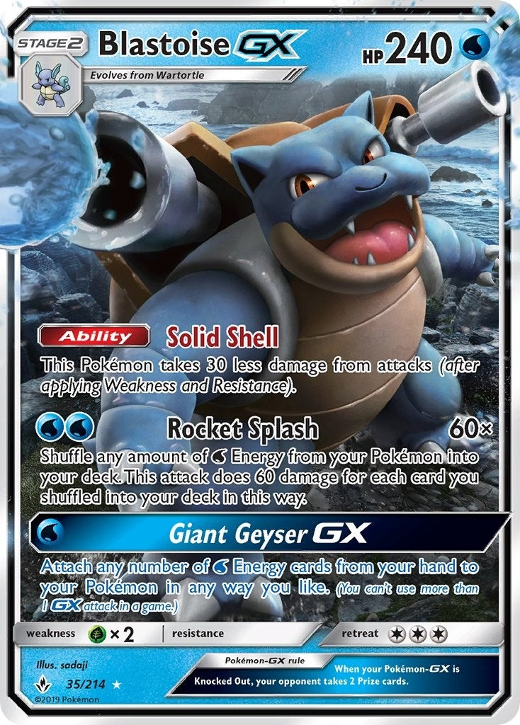 Image for Blastoise GX (35/214) (SM10) - Pokemon