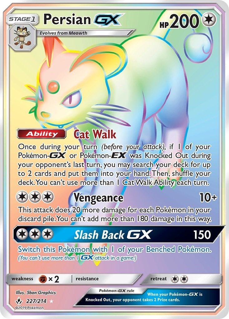 Image for Persian GX (Secret) (227/214) (SM10) - Pokemon