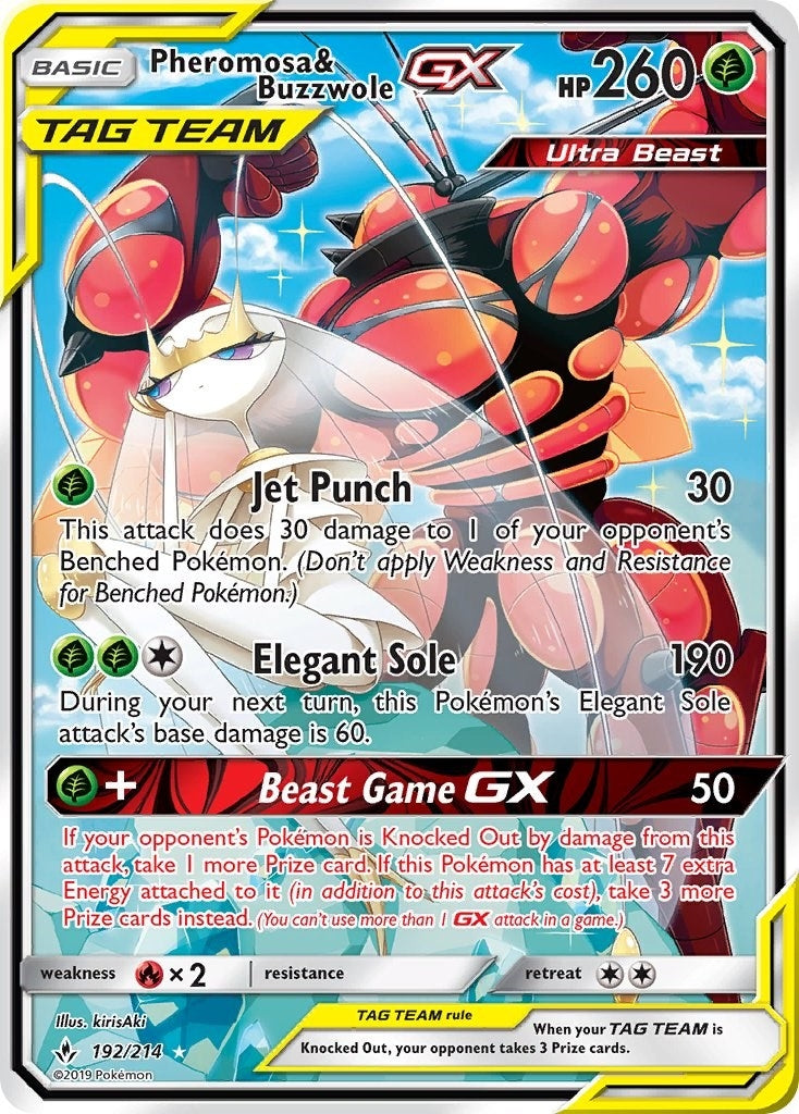 Pheromosa & Buzzwole GX (192) (Alternate Full Art) (192/214) (SM10)