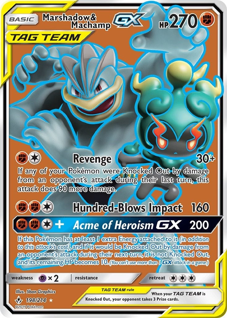 Image for Marshadow & Machamp GX (198) (Full Art) (198/214) (SM10) - Pokemon