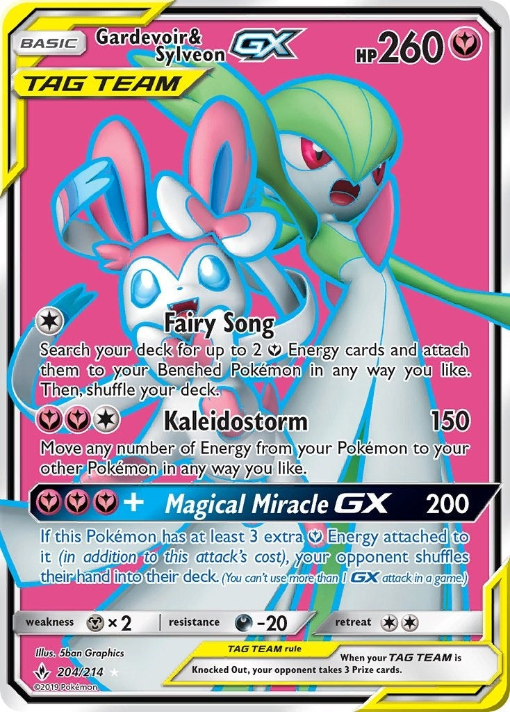 Image for Gardevoir & Sylveon GX (204) (Full Art) (204/214) (SM10) - Pokemon