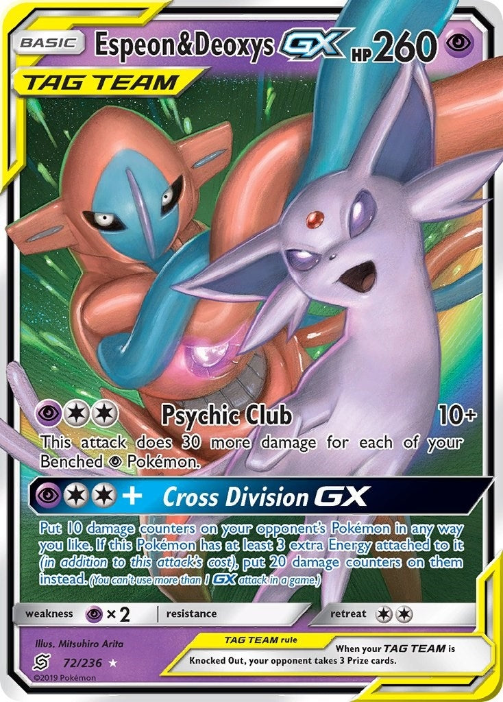 Espeon & Deoxys GX (72/236) (SM11)