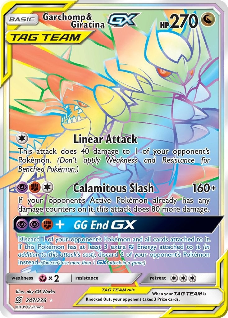 Image for Garchomp & Giratina GX (Secret) (247/236) (SM11) - Pokemon