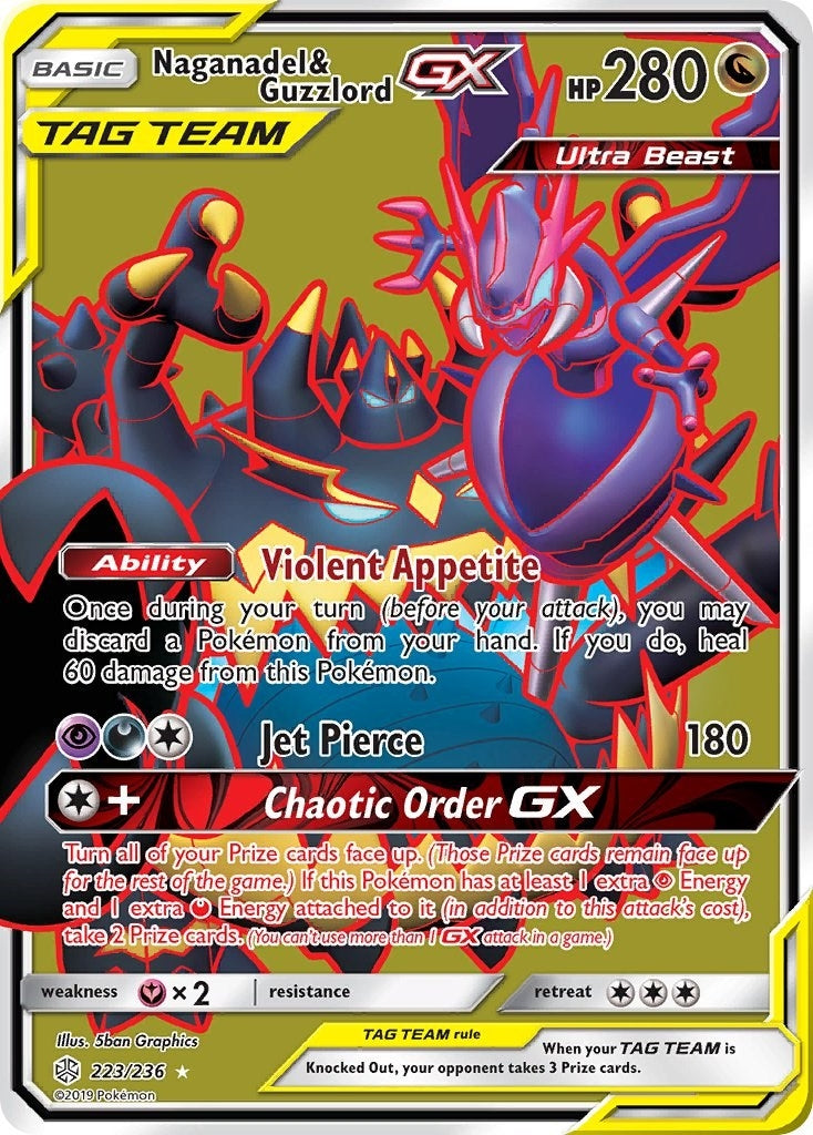 Naganadel & Guzzlord GX (Full Art) (223/236) (SM12)