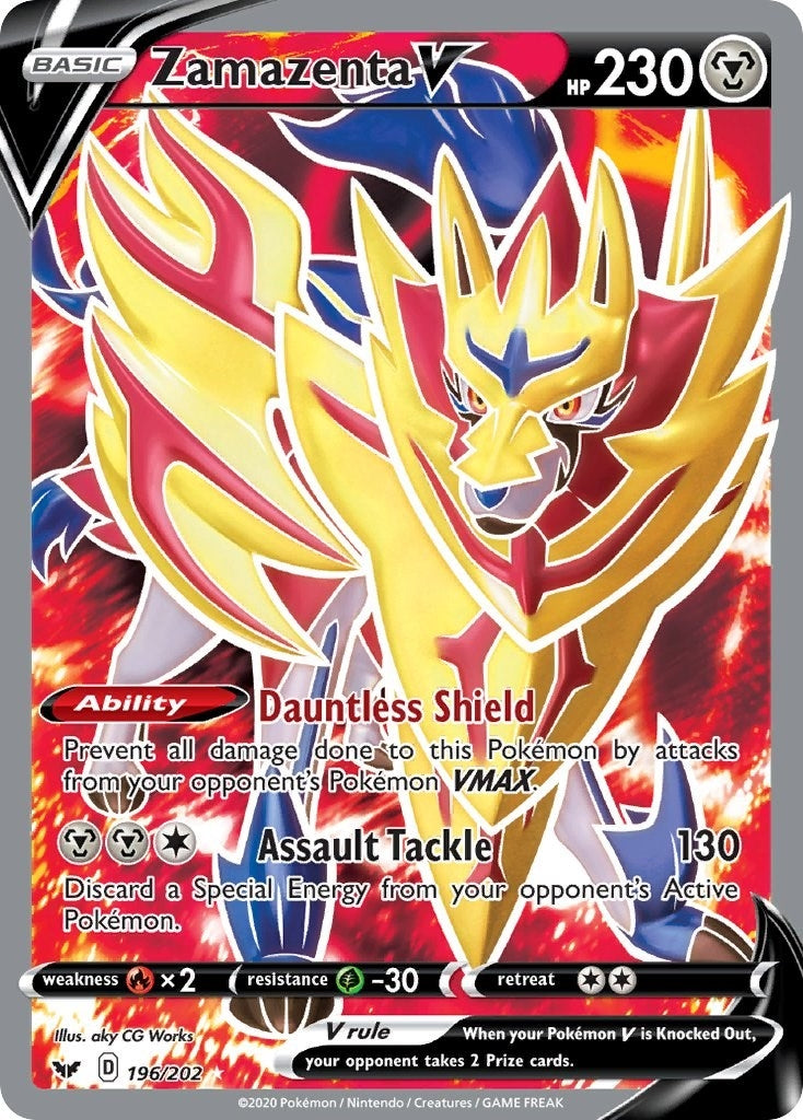 Image for Zamazenta V (Full Art) (196/202) (SWSH01) - Pokemon