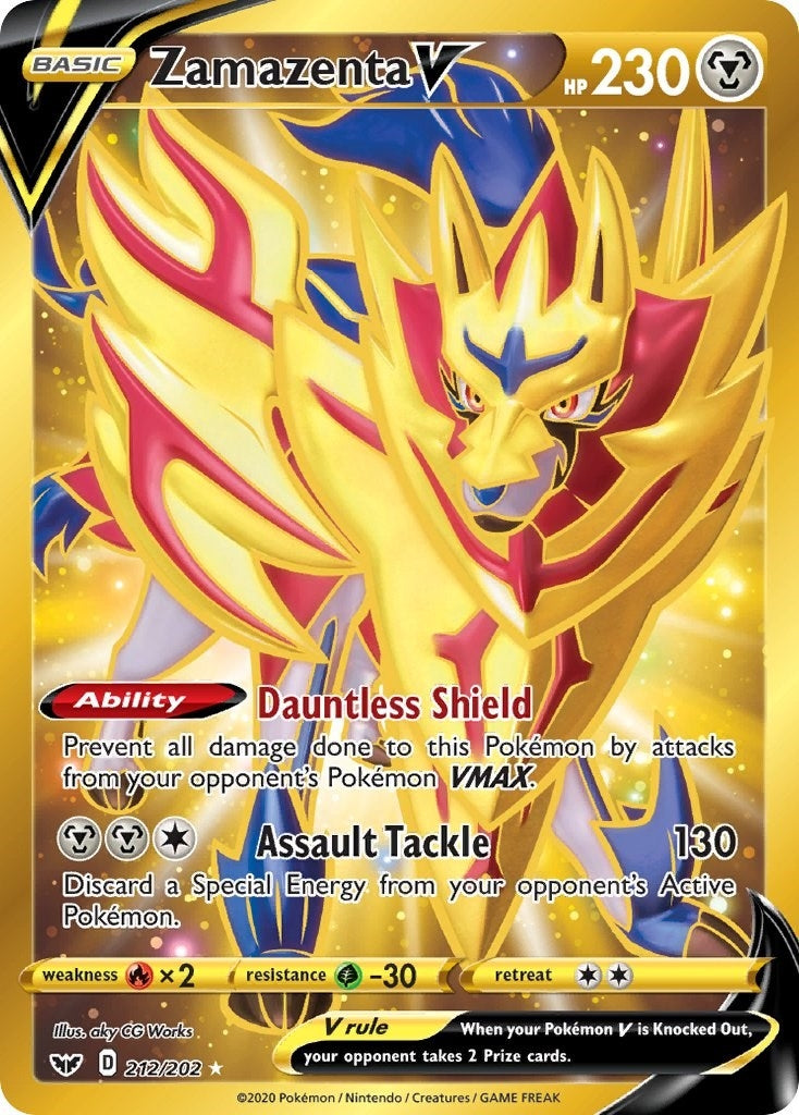 Image for Zamazenta V (Secret) (212/202) (SWSH01) - Pokemon