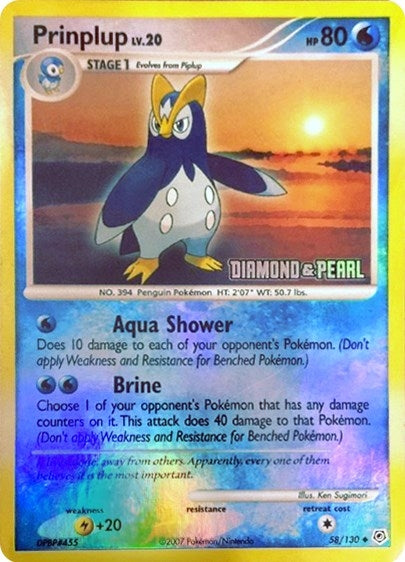 Image for Prinplup - 58/130 [Diamond & Pearl] (058/130) (BKP) - Pokemon