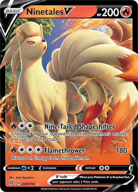 Image for Ninetales V (026/192) (SWSH02) - Pokemon