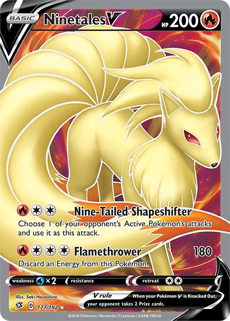 Ninetales V (Full Art) (177/192) (SWSH02)