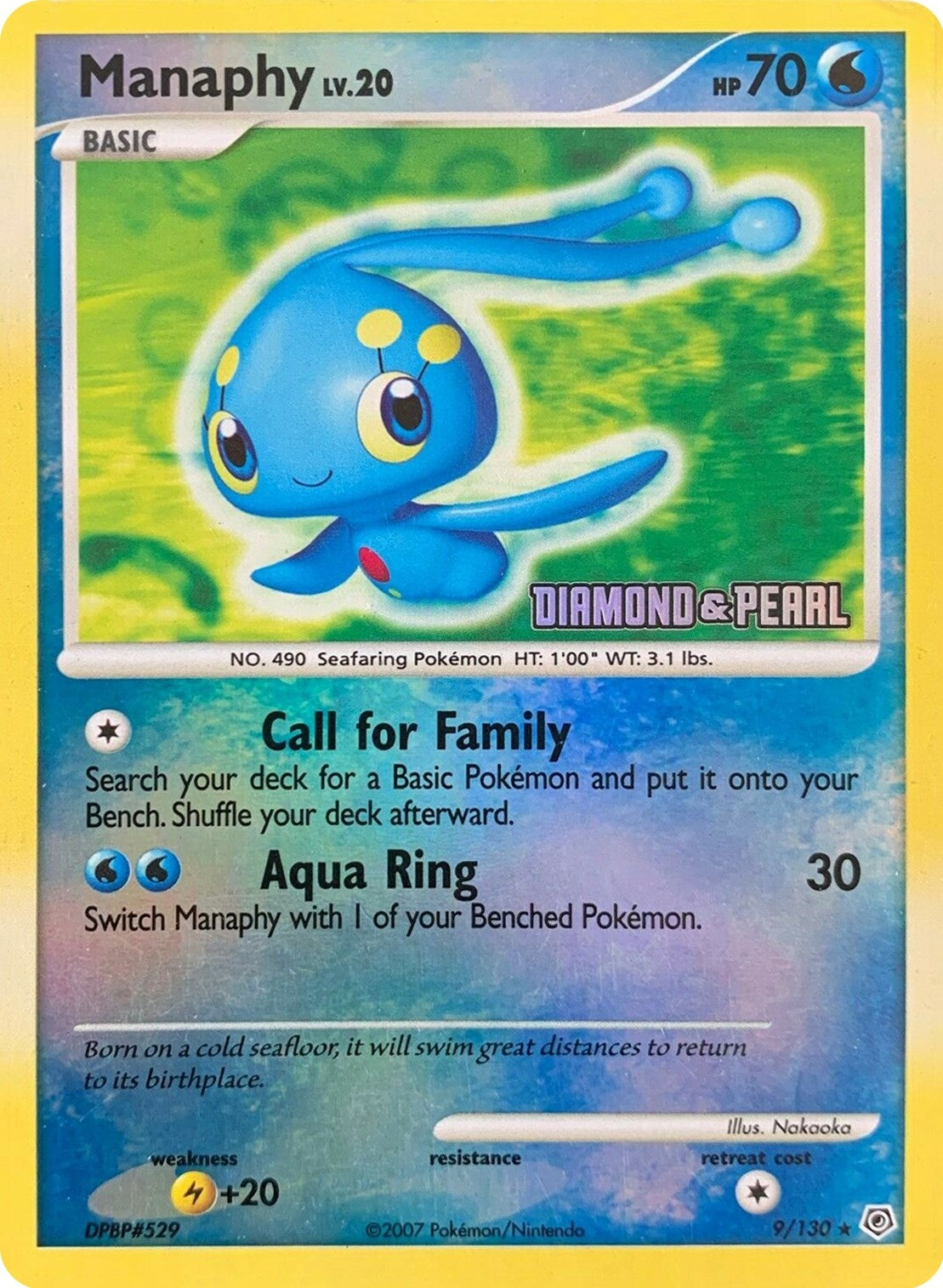 Image for Manaphy - 9/130 [Diamond & Pearl] (009/130) (BKP) - Pokemon