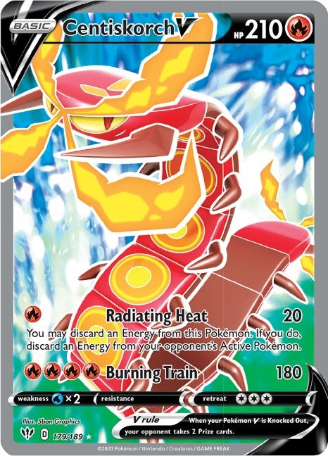 Image for Centiskorch V (Full Art) (179/189) (SWSH03) - Pokemon
