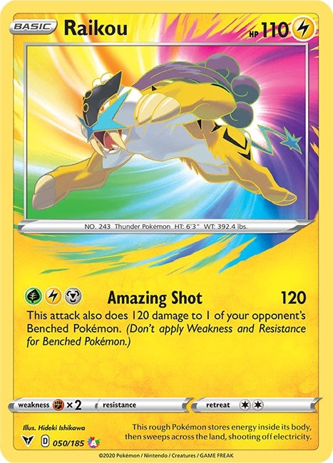 Image for Raikou (050/185) (SWSH04) - Pokemon