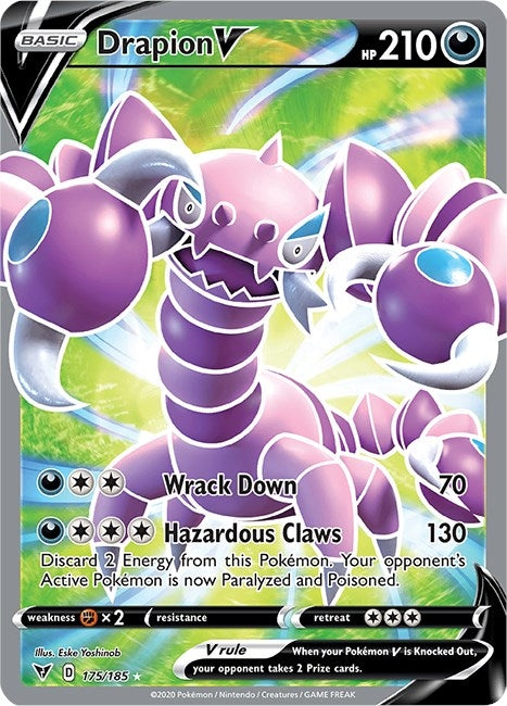 Image for Drapion V (Full Art) (175/185) (SWSH04) - Pokemon