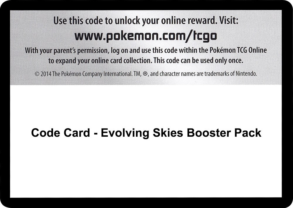 Image for Code Card - Evolving Skies Booster Pack - Pokemon