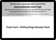 Image for Code Card - Chilling Reign Booster Pack - Pokemon