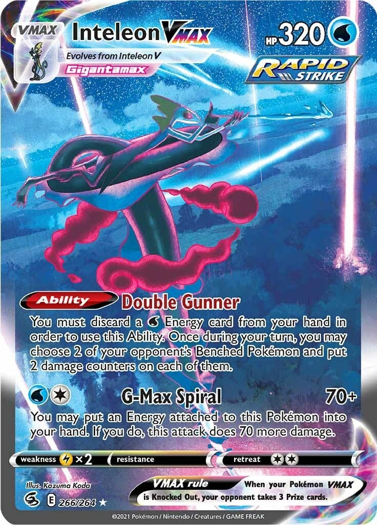 Image for Inteleon VMAX (Alternate Art Secret) (266/264) (SWSH08) - Pokemon