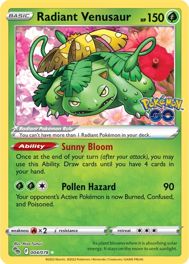 Image for Radiant Venusaur (004/078) (PGO) - Pokemon