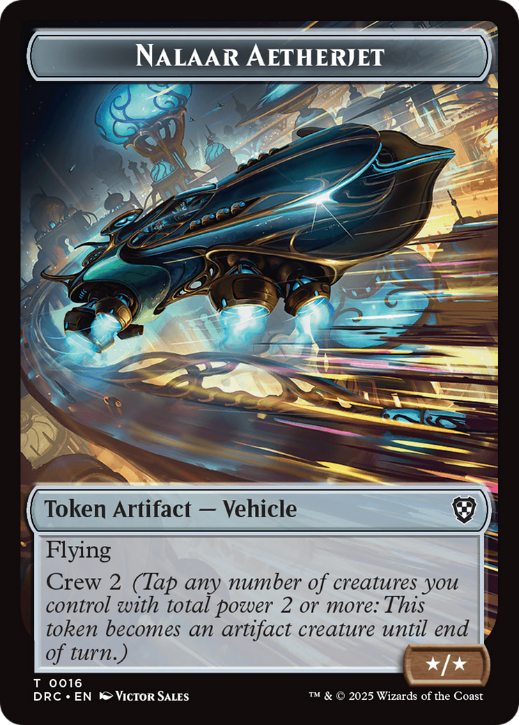 Nalaar Aetherjet // Treasure Double-Sided Token [Aetherdrift Tokens]