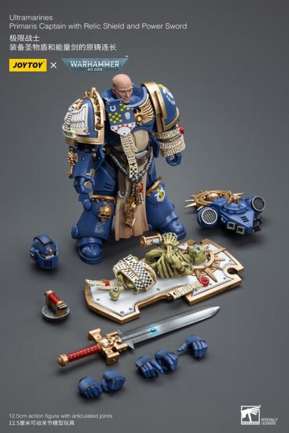 JoyToy - Warhammer 40000 - Ultramarines:  Primaris Captain with Relic Shield and Power Sword