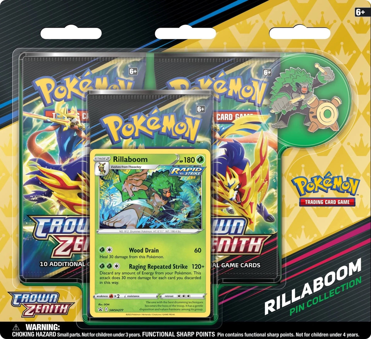 Image for Crown Zenith Pin Collection [Rillaboom] - Pokemon