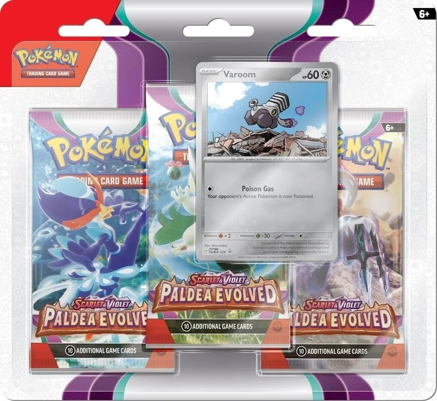 Image for Paldea Evolved 3 Pack Blister [Varoom] - Pokemon