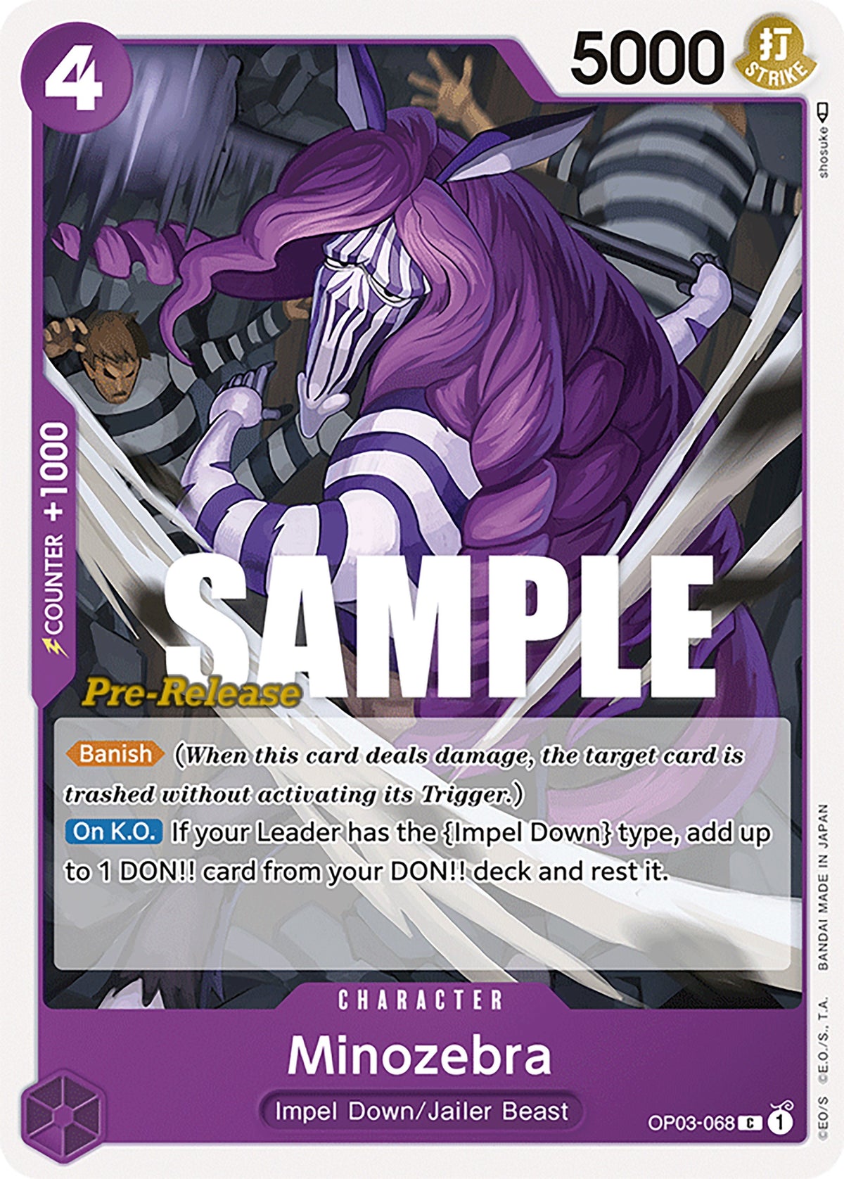 Image for Minozebra (OP03-068) - One Piece Card Game