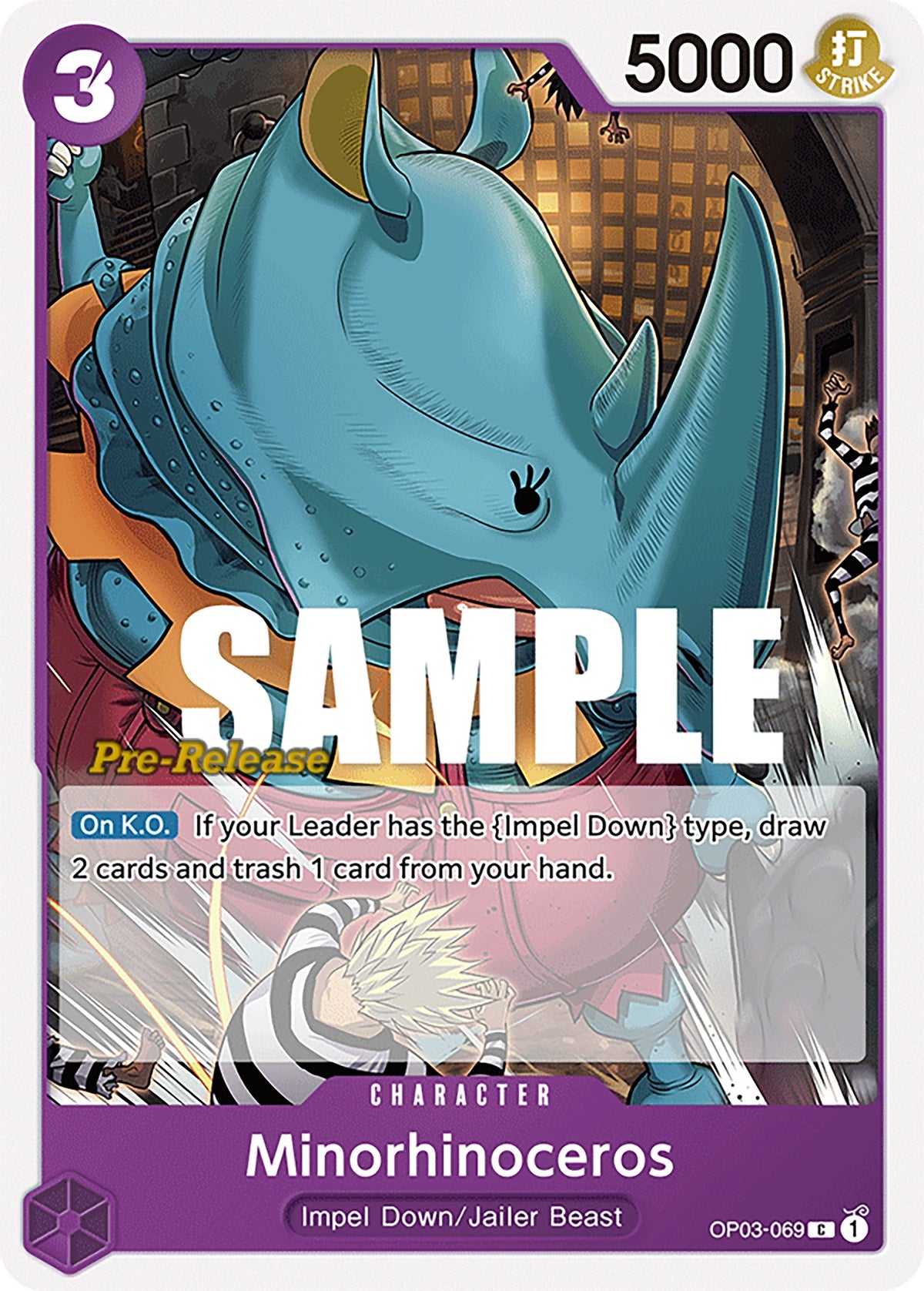 Image for Minorhinoceros (OP03-069) - One Piece Card Game