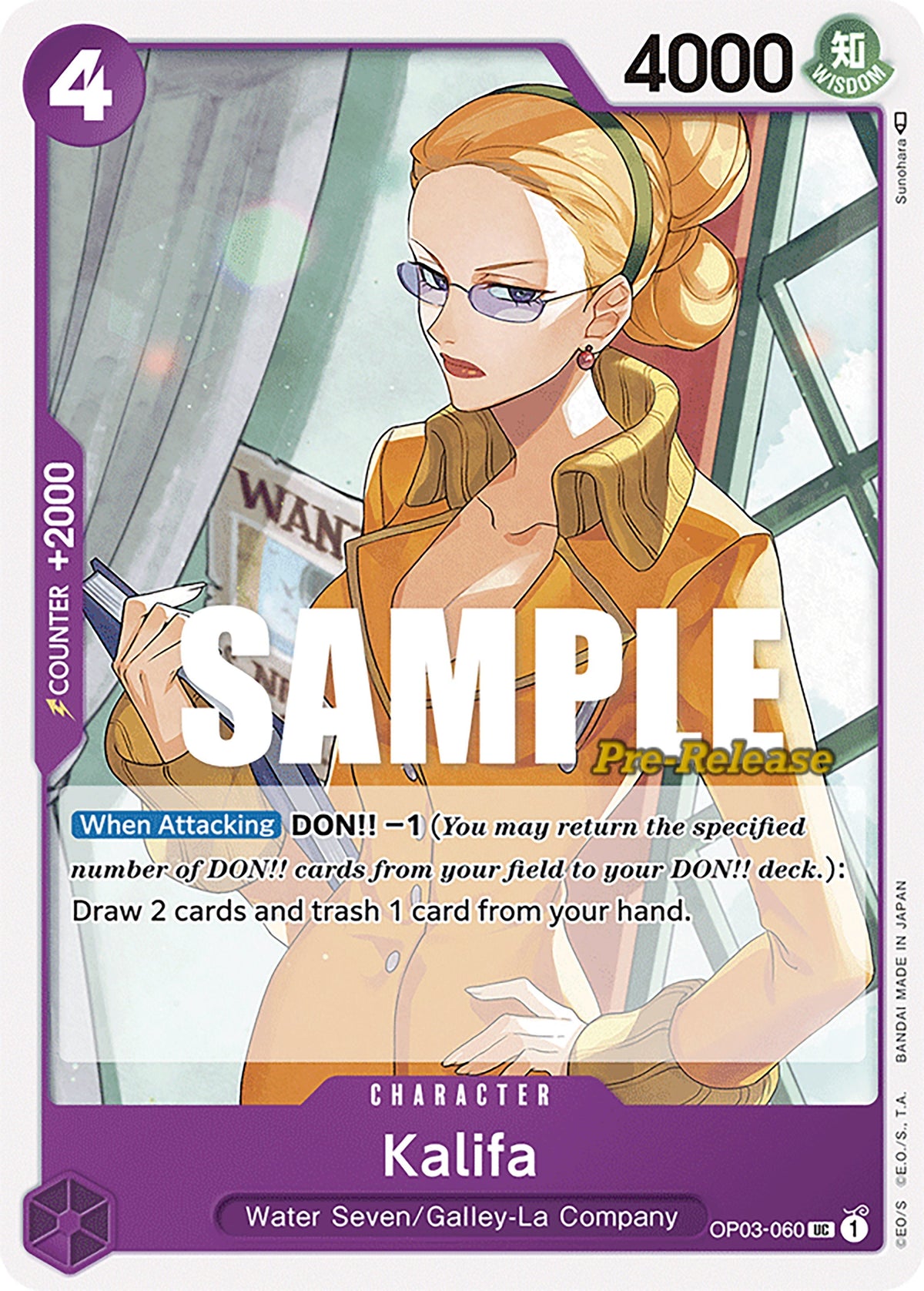 Image for Kalifa (OP03-060) - One Piece Card Game