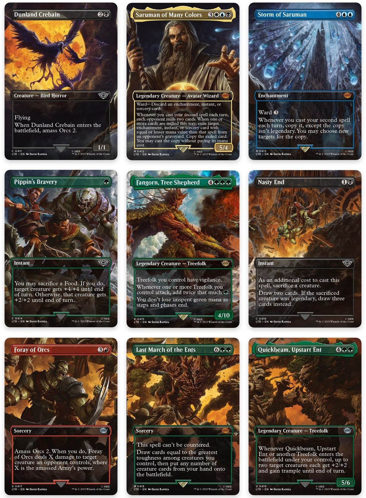 Image for Isengard Destroyed Scene [Set of 9] (411-419) [Universes Beyond: The Lord of the Rings: Tales of Middle-earth] - Magic: The Gathering
