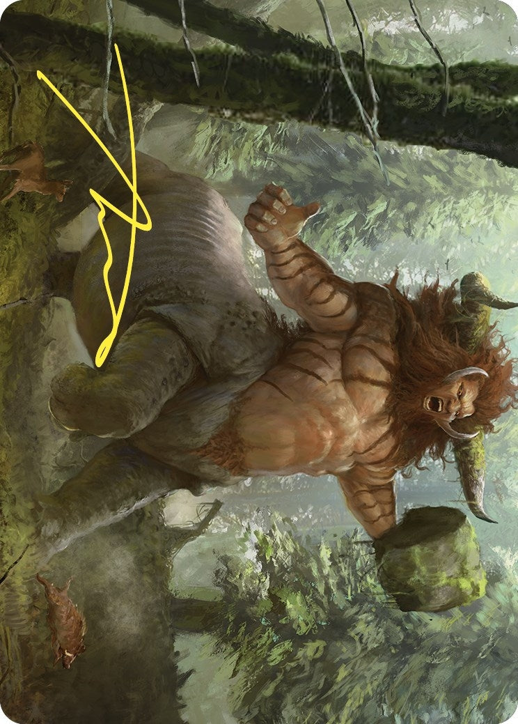 Image for Stonehoof Chieftain Art Card (Gold-Stamped Signature) (26) - Magic: The Gathering