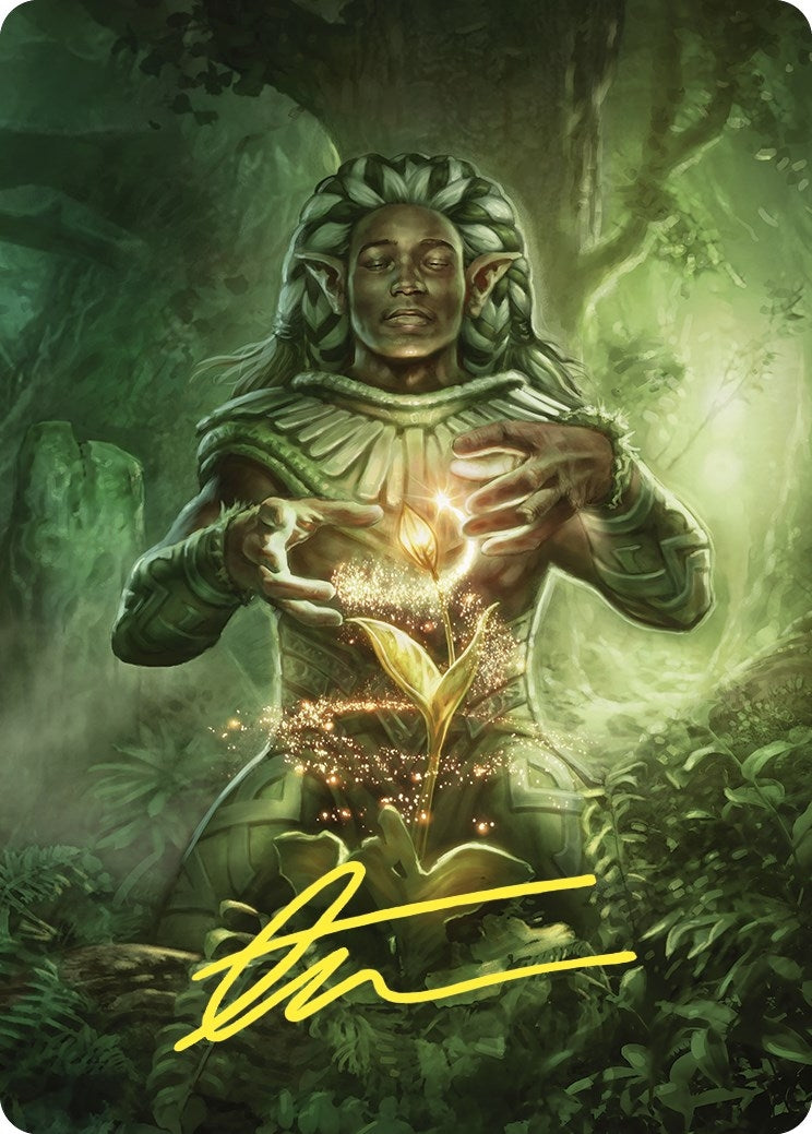 Image for Elvish Mystic Art Card (Gold-Stamped Signature) (41) - Magic: The Gathering