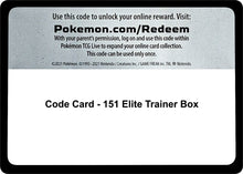 Image for Code Card - 151 Elite Trainer Box - Pokemon
