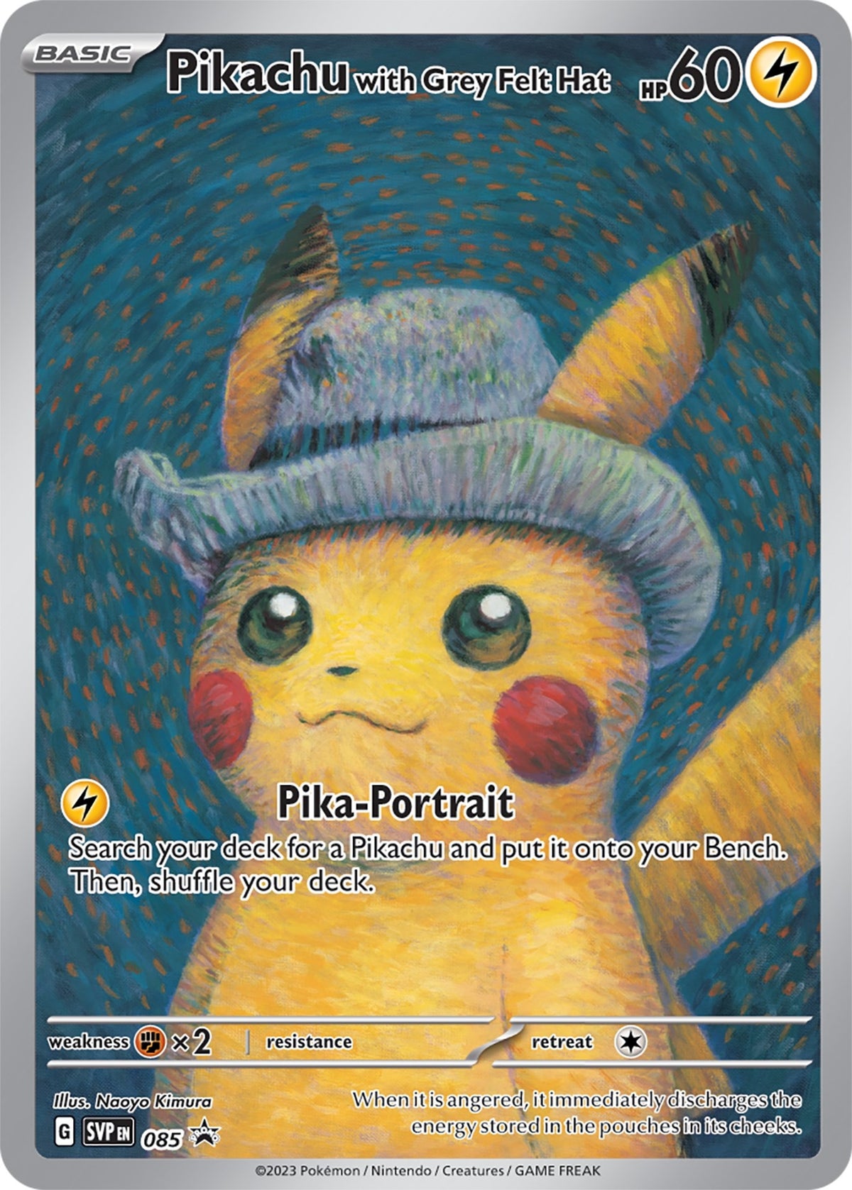Image for Pikachu with Grey Felt Hat (085) (SVP) - Pokemon