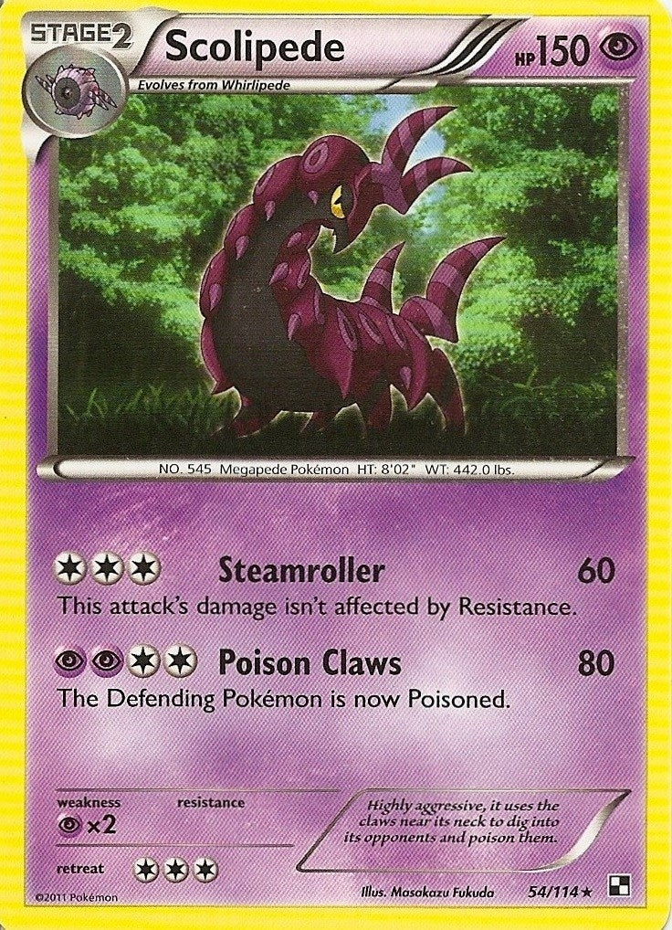 Image for Scolipede - 54/114 (Cracked Ice Holo) (54/114) (BLE) - Pokemon