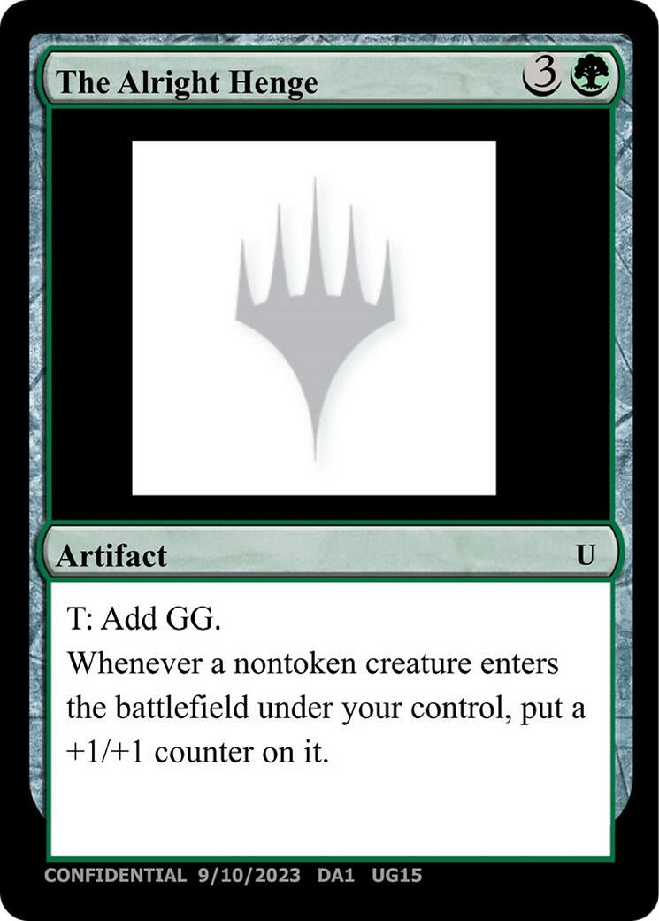 The Alright Henge [Un-Known Event Playtest Cards]