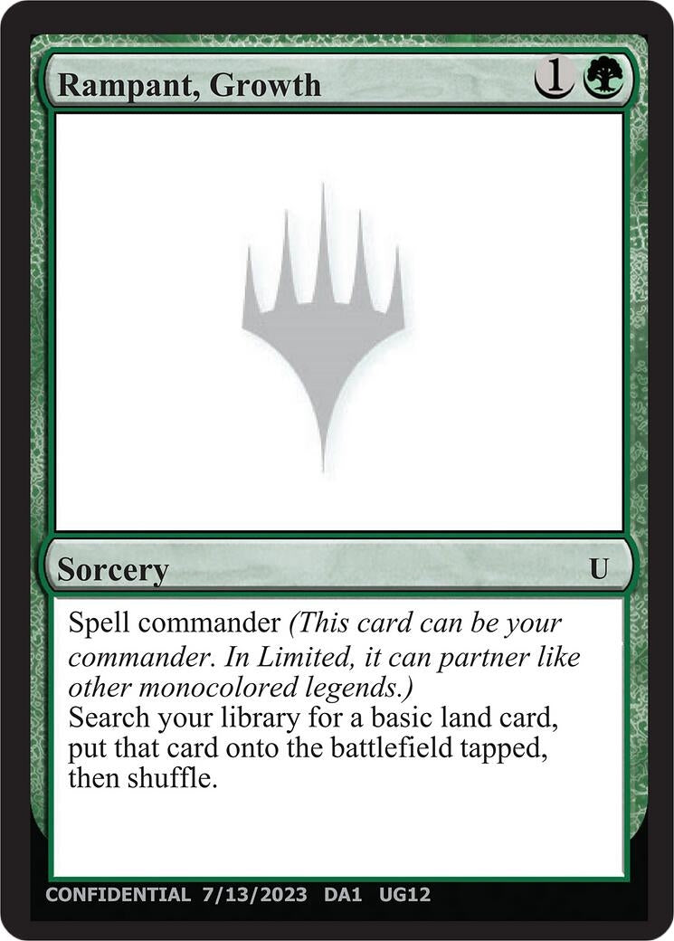 Rampant, Growth [Un-Known Event Playtest Cards]