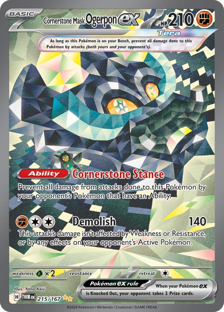 Cornerstone Mask Ogerpon ex (215/167) (TWM)