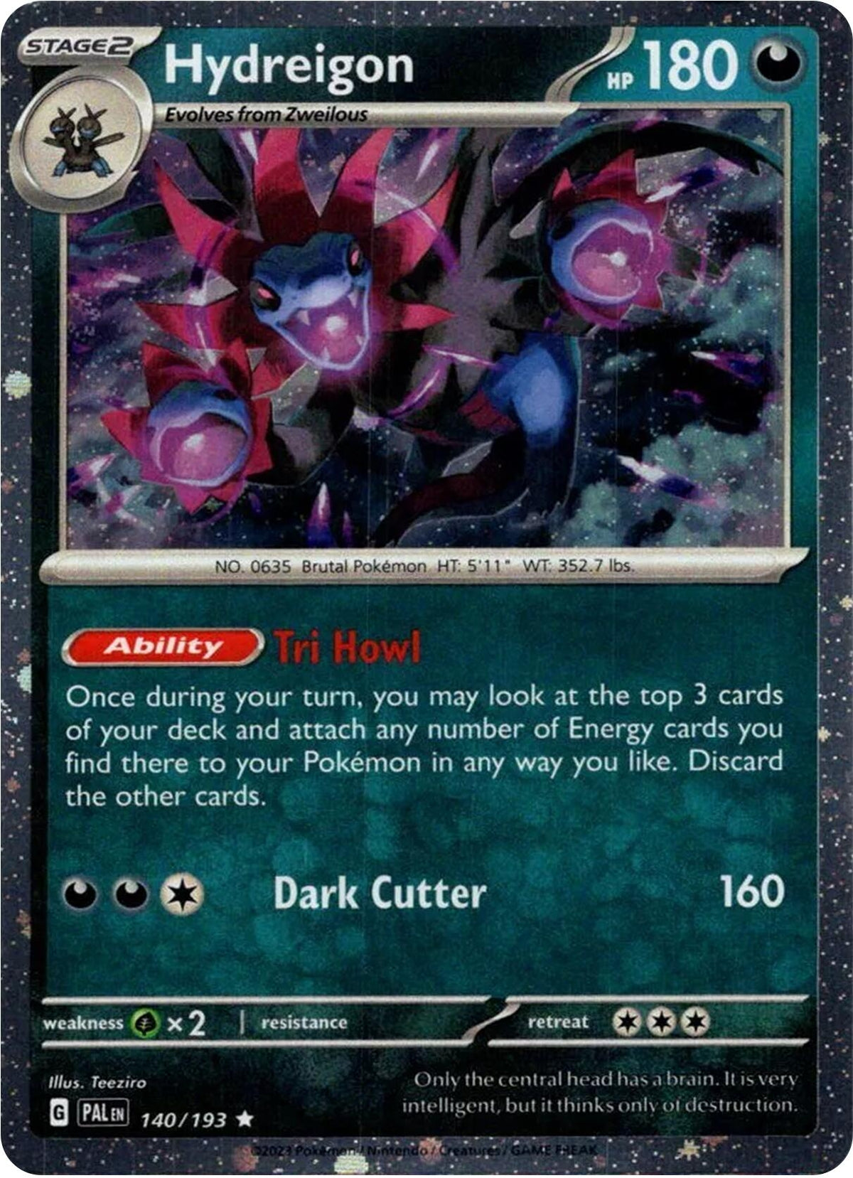 Image for Hydreigon (Cosmos Holo) (140/193) (BLE) - Pokemon