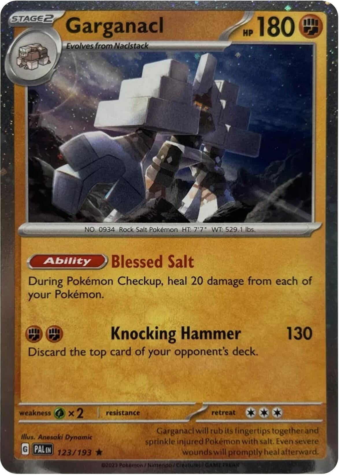Image for Garganacl (Cosmos Holo) (123/193) (BLE) - Pokemon